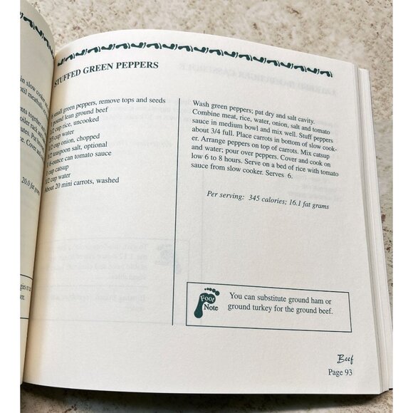 Quick Crockery Cooking Slow Cooker Recipes Cookbook Cyndi Duncan 1997 - Picture 3 of 11